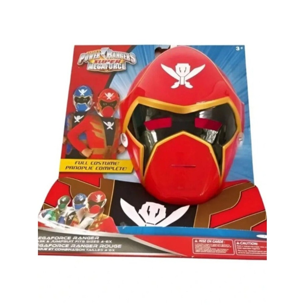 Power Ranger Mask Full Costume Saban Red Child Size 4 to 6X Play Outfit